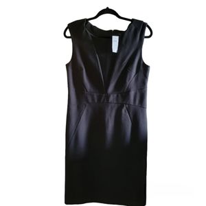 ANN TAYLOR-Black Sleeveless Dress